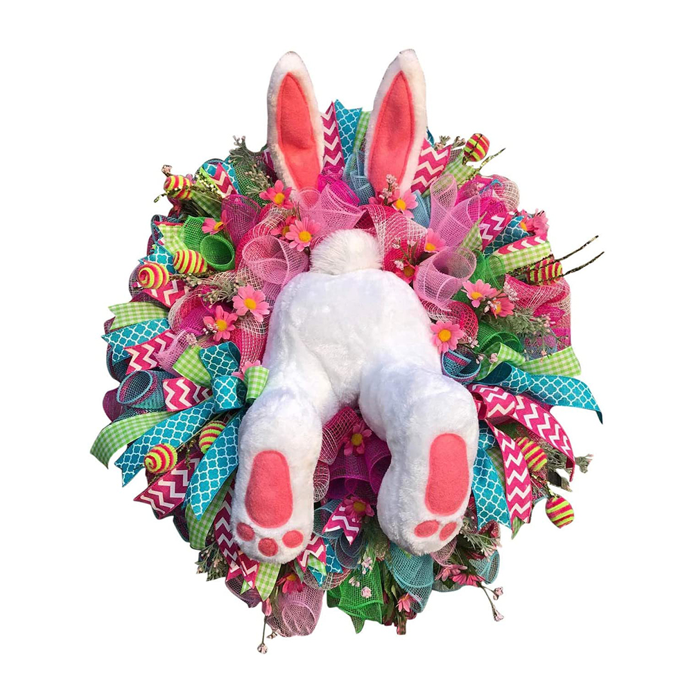 

Easter Rabbit Wreath, Bunny Shape Garland Hanging Decor, Festival Ornament, 501 Original