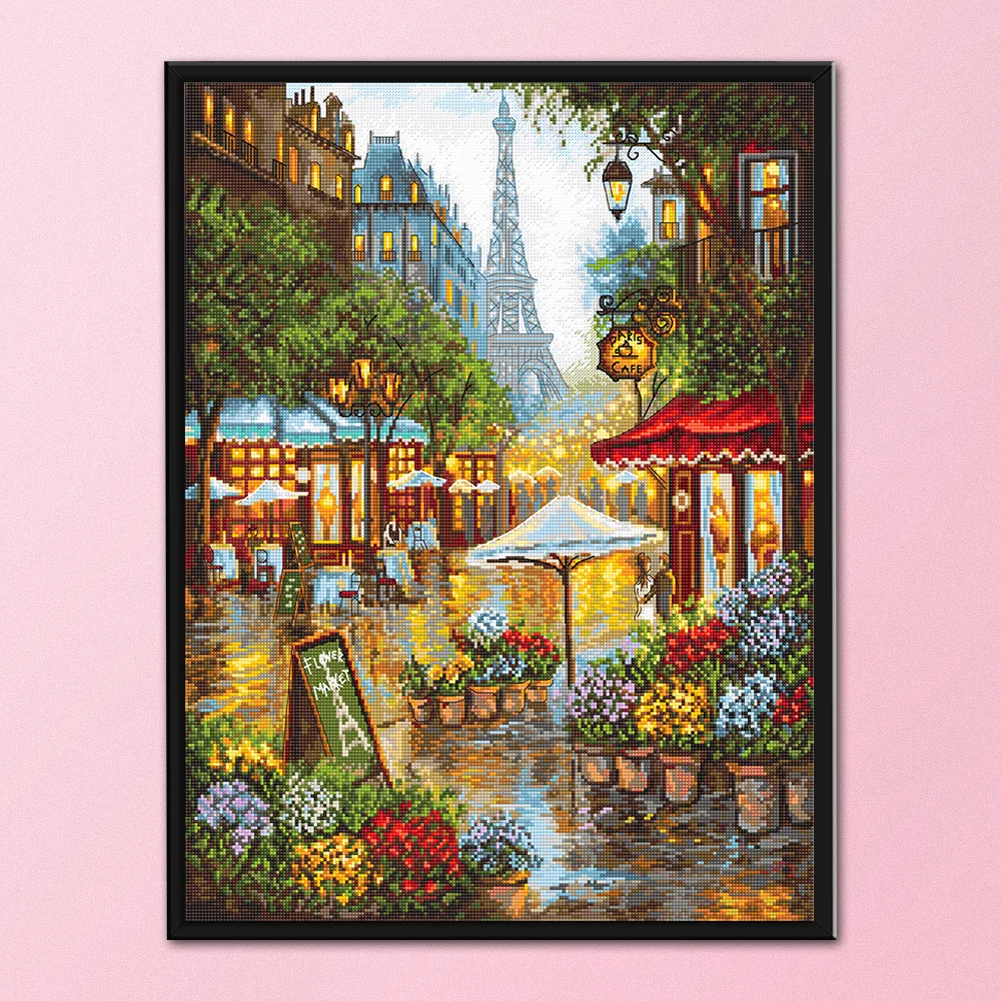 14CT Full Stamped Cross Stitch - Paris(Canvas|40*50CM)
