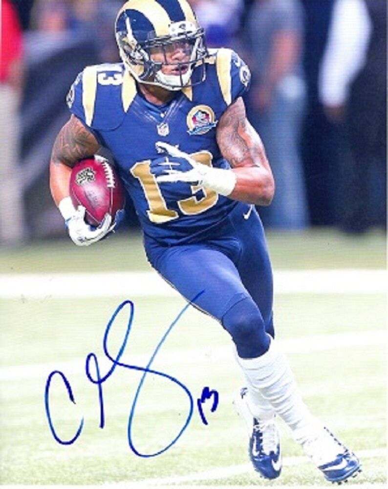 Signed 8x10 CHRIS GIVENS St Louis Rams Autographed Photo Poster painting - w/COA