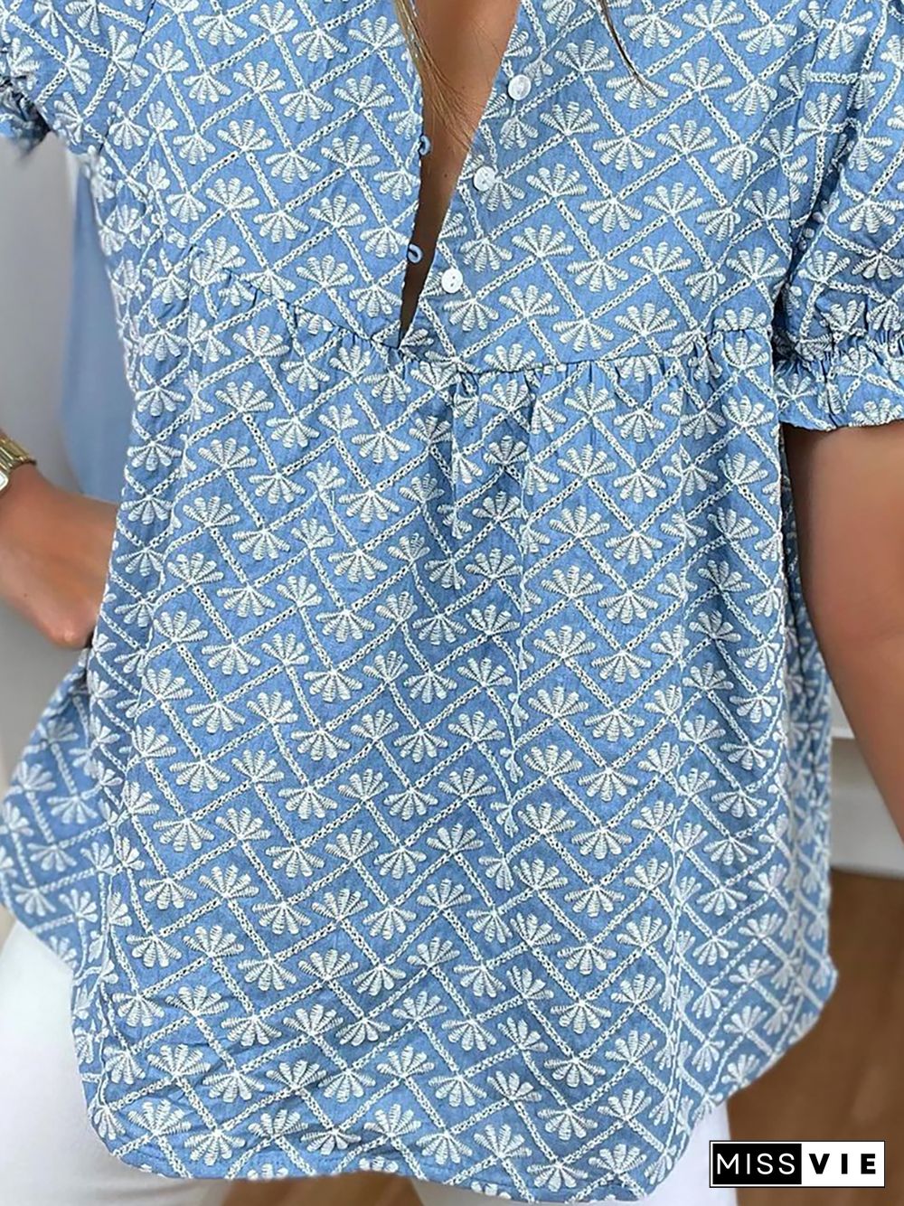 Plus size Short Sleeve Casual Tops