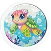 Kit d&rsquo;art diamant Turtle DIY 20x20cm avec cadre rond d&eacute;coration murale