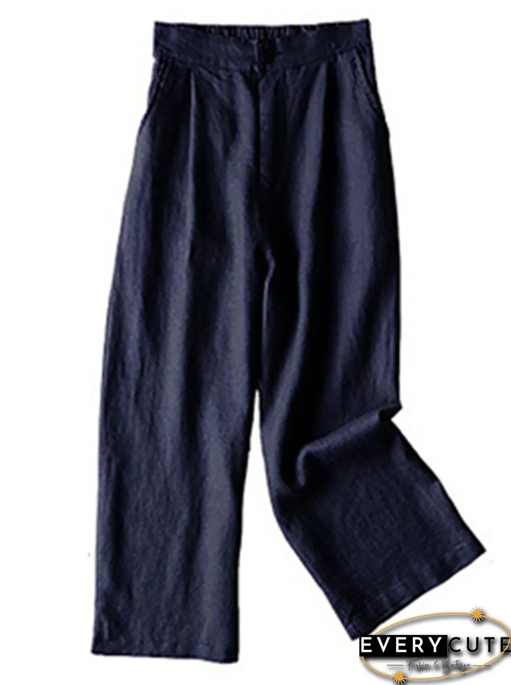 5 Colors Line Loose Casual Plus Size Wide-Leg Pants