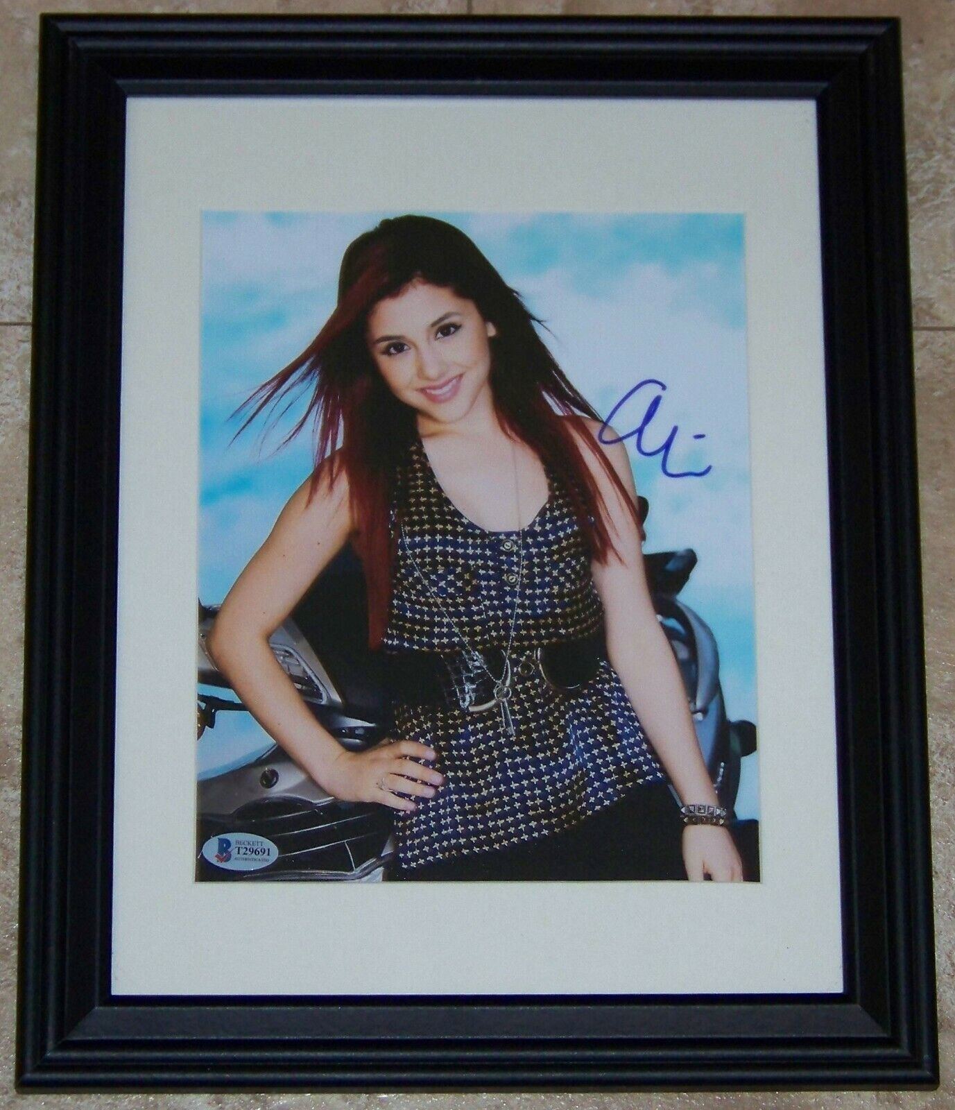 WON'T LAST LONG! Ariana Grande Signed Autographed Framed 8x10 Photo Poster painting BAS COA!