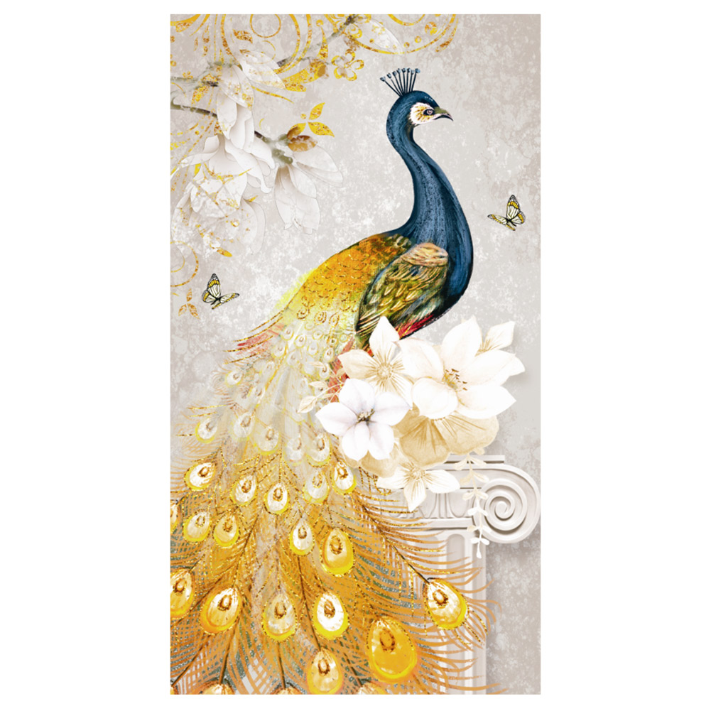 

Gold Peafowl - 11CT Stamped Cross Stitch - 63*113CM, 501 Original