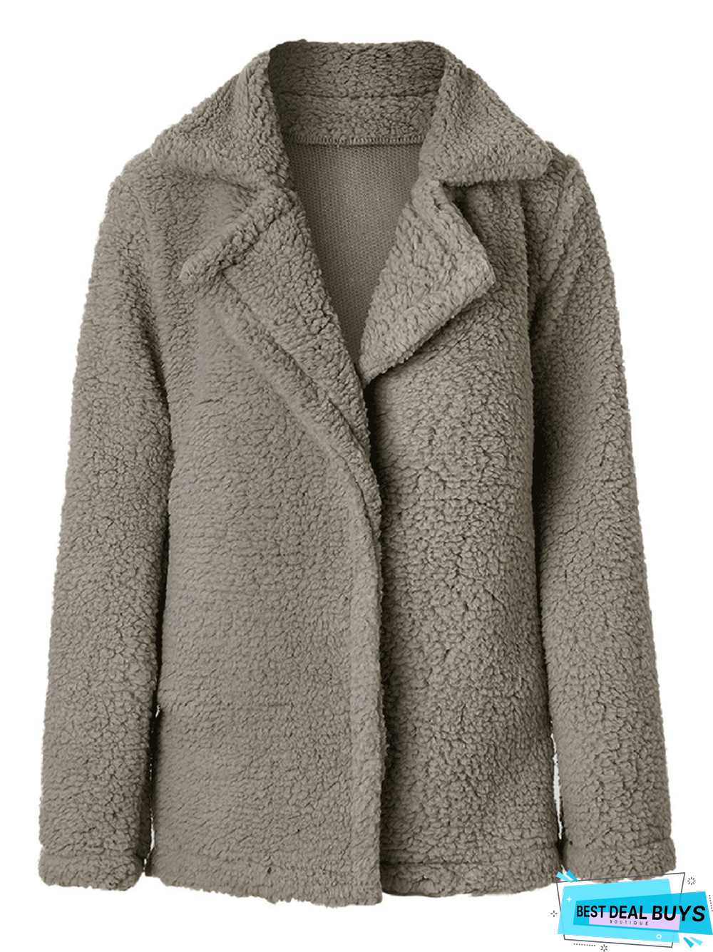Casual Loosen Plush Lapel Outerwear