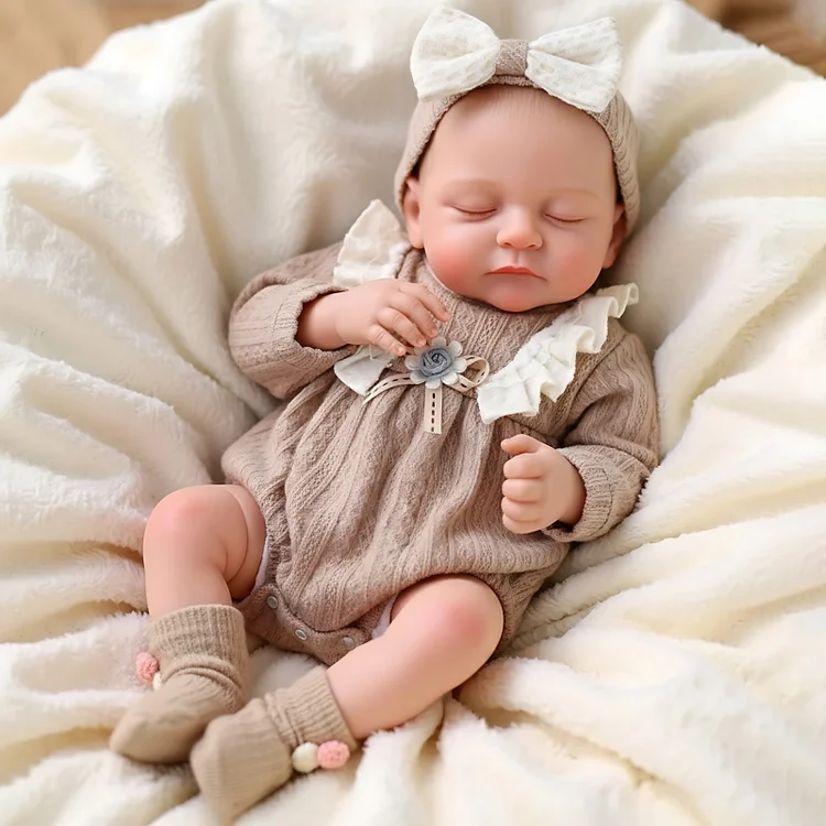 Babeside Liors 16" Realistic Silicone Sleeping Baby Little Infant Girl Best Gift for Kids