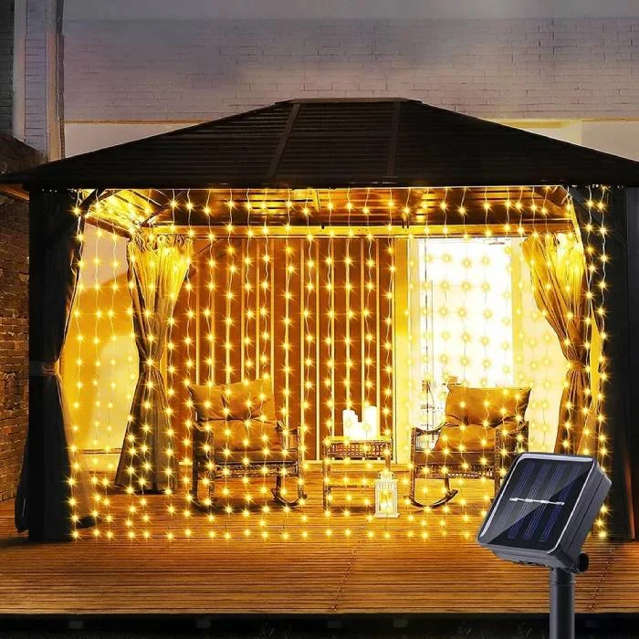 Outdoor Solar Curtain Lights