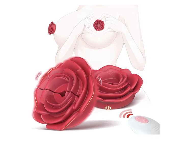 pornhint Pornhint Nipple Toys Rose Toy - Nipple Clamps BDSM Toys with 10 Vibrating Modes Female BDSM