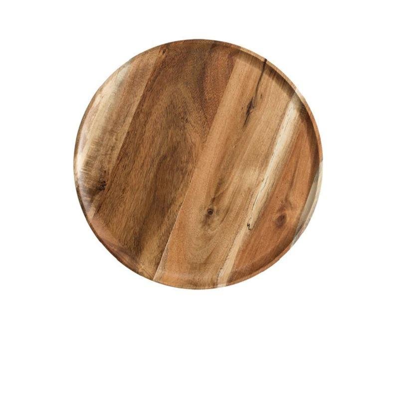 Round Shape Wooden Plate For Home Decoration