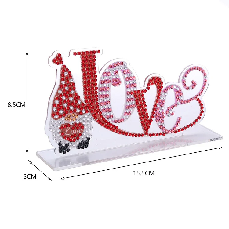 Valentine's Day 5D Diamond Art Table Decorations Kit Couple DIY Diamond  Painting Desktop Ornaments Special Shaped Rhinestones by Number Mosaic