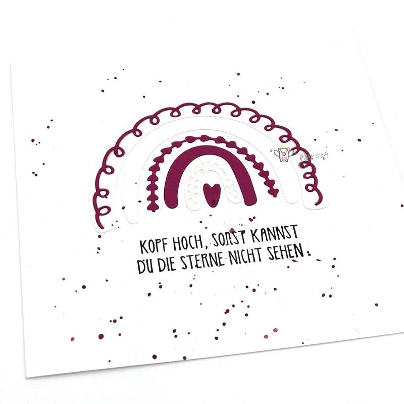 Piggy Craft metal cutting dies cut die mold Rainbow decoration Scrapbook paper craft knife mould blade punch stencils dies