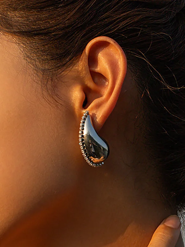 Rhine Stones Geometric Earrings Accessories