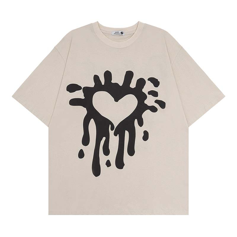 Sopula Heart Puff Print Monogram Embroidered T-Shirt