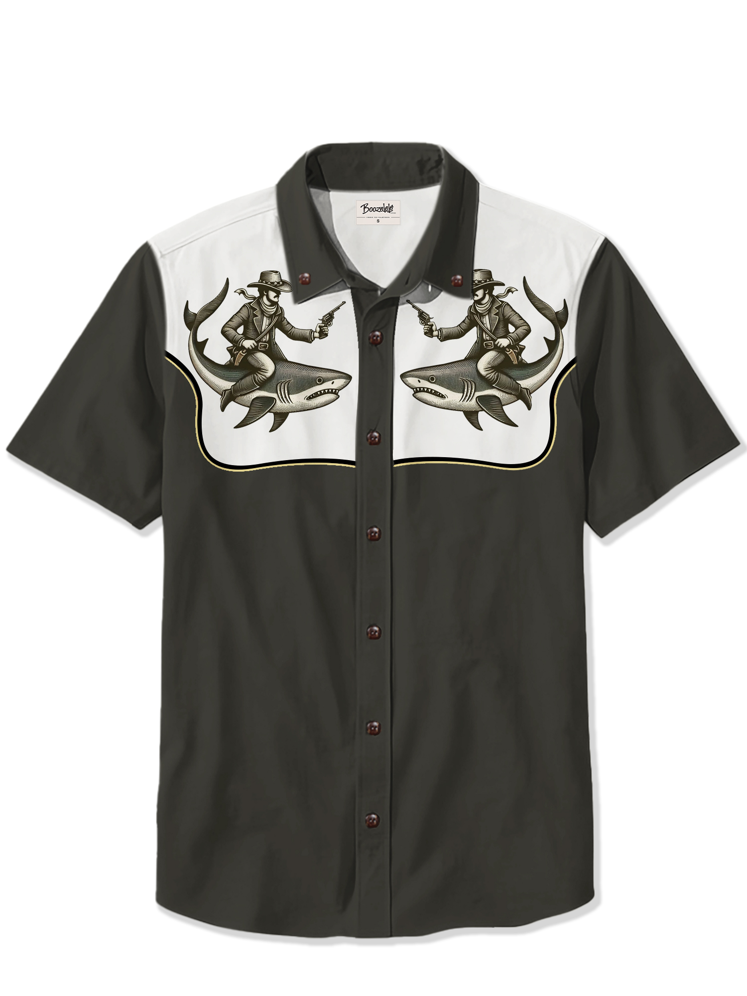 Cowboy Rides A Shark - 100% Cotton Shirt