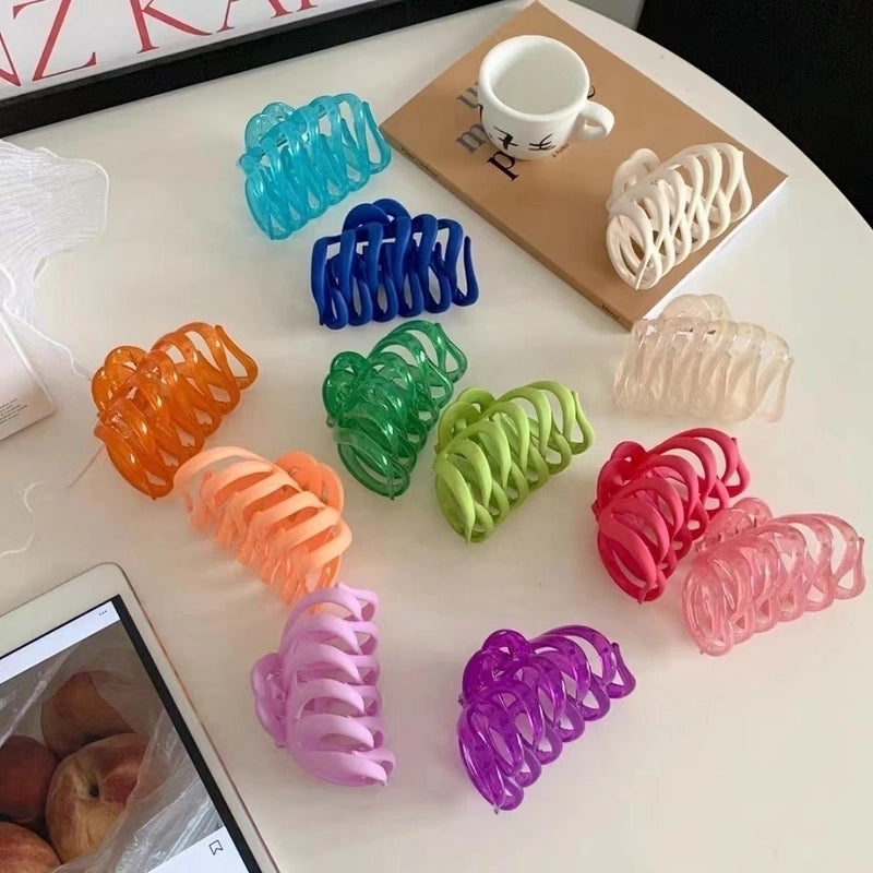 Minimalist Solid Color Plastic Hair Claws