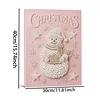 Christmas Snowman 5D DIY Round Special Shaped Pearl Partial Drill Diamonds Dots Gem Art Kits with Wooden Frame Diamond Dots Paintings 30x40cm Diamonds Paintings Gem Art for Adults Beginners Home Decor