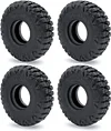 AMK 2Pcs 1.0" Rubber Mud Off Road Tires 24x62x20.5mm for 1/24 RC Crawler Car Axial SCX24 Gladiator Deadbolt 1/18 TRX4M (2PCS)