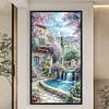 Paysage de cabine-perceuse ronde peinture au diamant-40 * 70cm (grande taille)