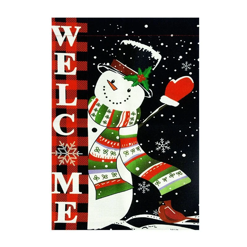 Merry Christmas Garden Flag Porch Door Banner Hanging Ornament Outdoor Christmas Decorations For Home Xmas Navidad 2021 New Year