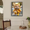 Diamond Painting -DIY Full Round Drill Yellow Raincoat Cat