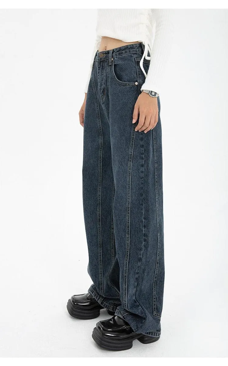 Brownm Waisted Wide Leg Jeans