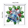 5D DIY Partial Special Shaped Drill Diamond Painting Xmas Bell Decor With Frame Kit 18x18cm