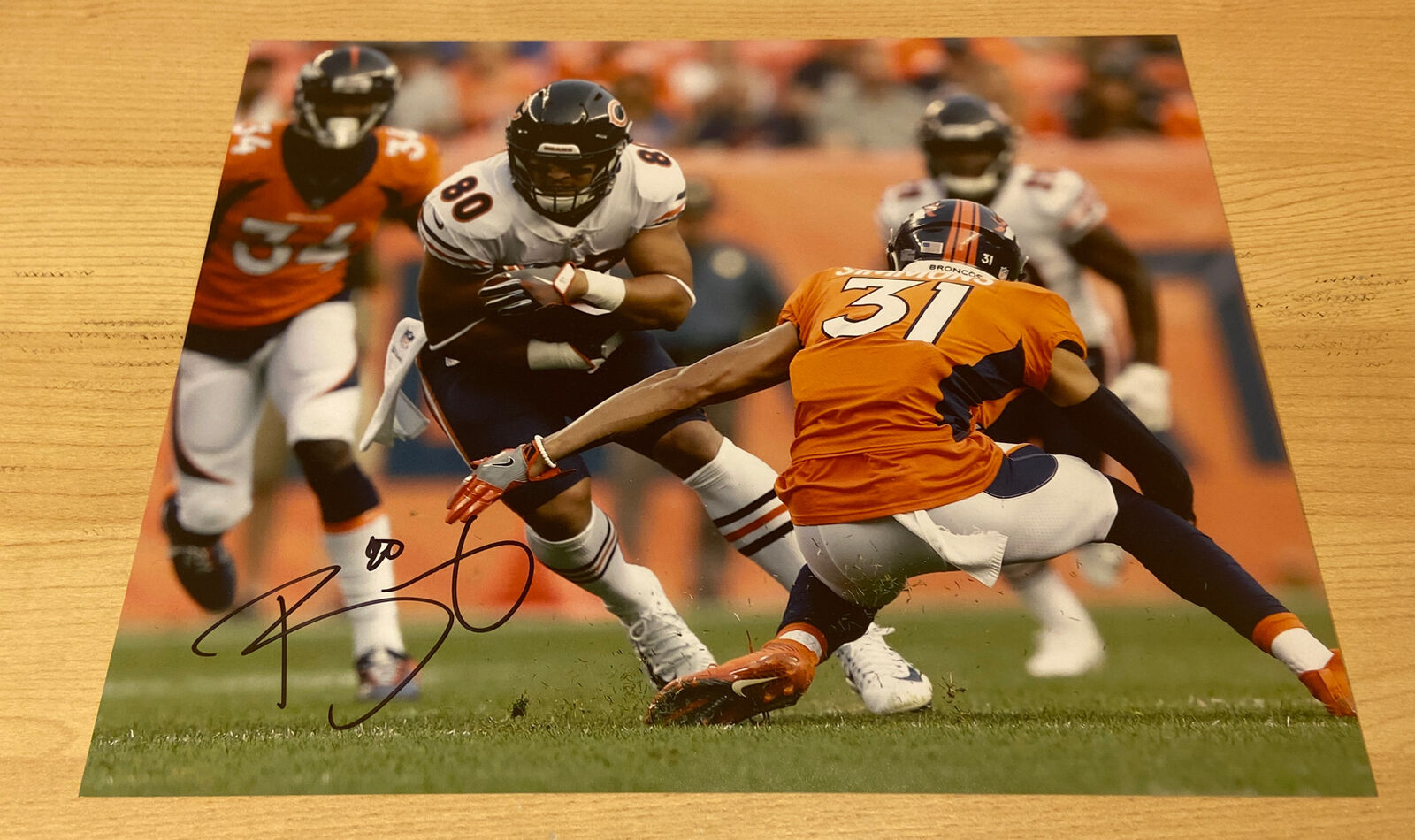 Trey Burton Chicago Bears Colts Eagles Autographed Signed 8X10 Photo Poster painting W/COA