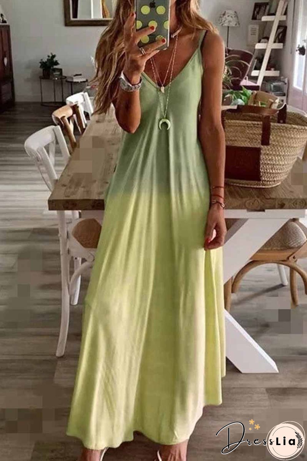 Loose Print Maxi Dress ( 2 Color )