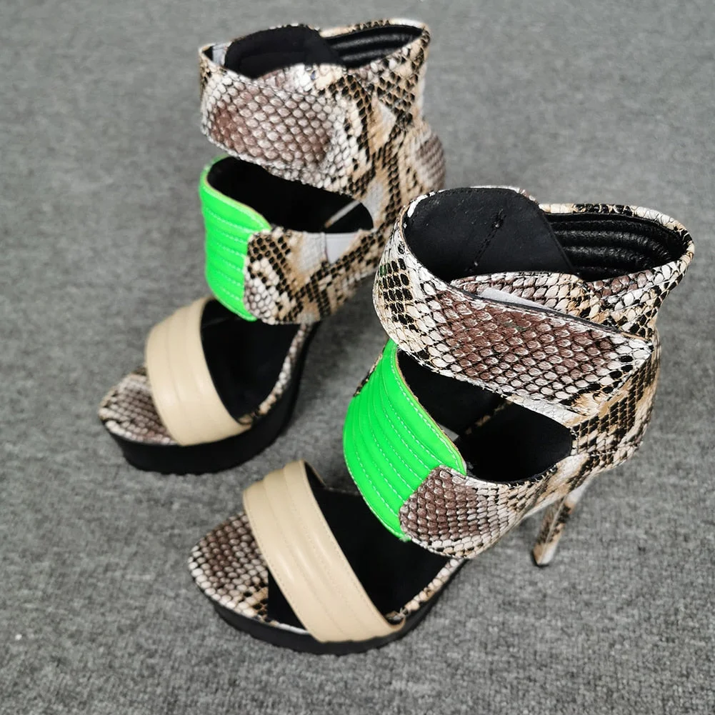 Doratasia New Design Hot 2020 Plus Size 47 Mix Color Shoes Woman Boots Female Platform Zip Up Super High Heels Summer Boots