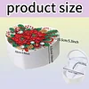 Diamond Painting Flower Heart-Shaped Jewelry Box Decorative Storage Case
