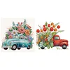 2Pcs Diamond Painting-DIY Crystal Rhinestone Flowers Cars