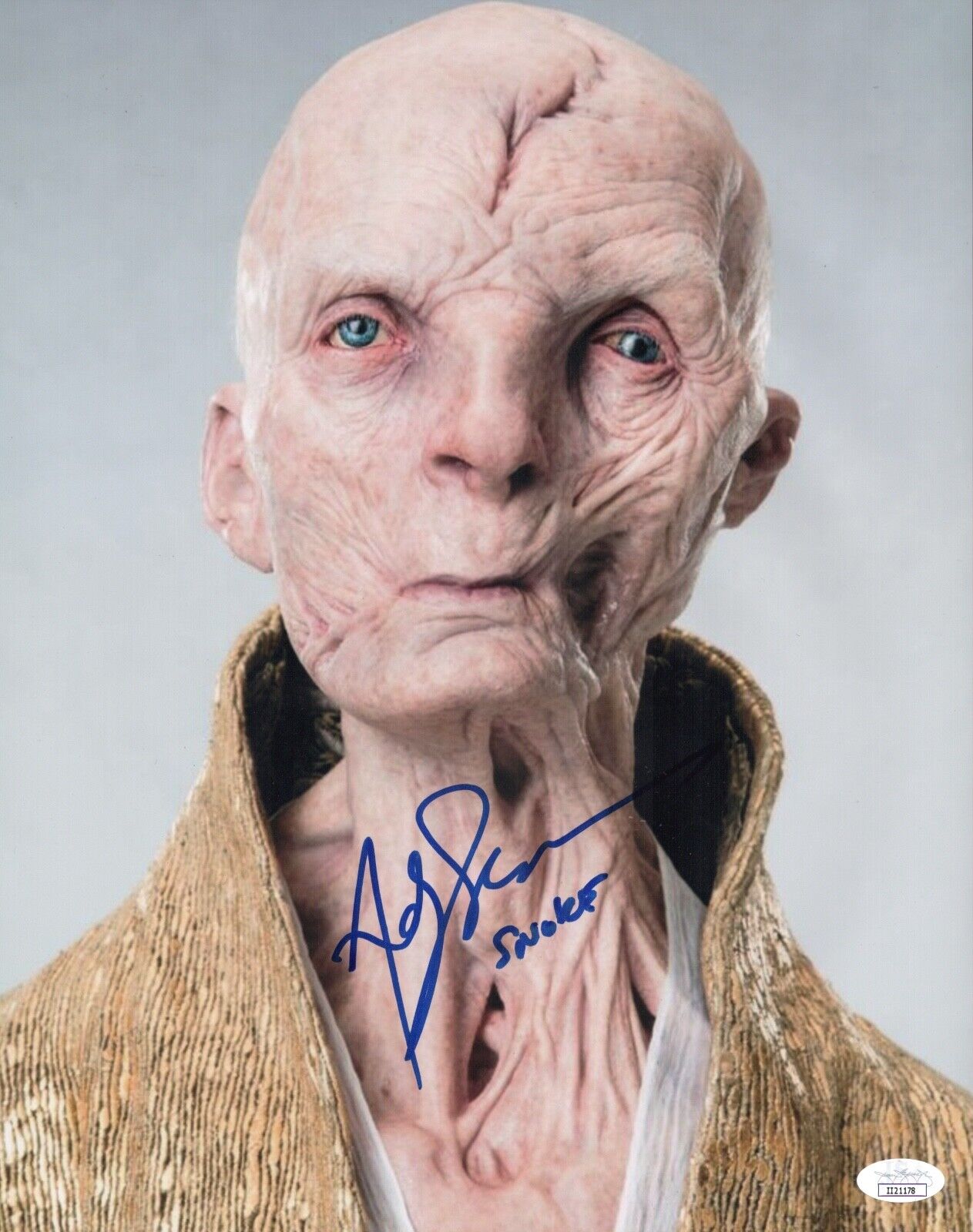 Andy Serkis LAST JEDI Signed 11x14 Photo Poster painting In Person Autograph SNOKE JSA COA Cert