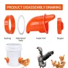 Chicken Feeder Poultry Feeding Supplies Poultry Feeder Port Gravity Feed Kit For Buckets Barrels Bins Troughs