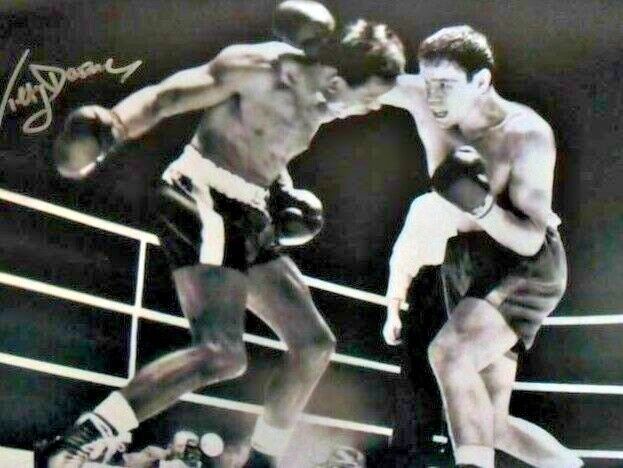 TERRY DOWNES SIGNED 16x12 BOXING Photo Poster painting WORLD MIDDLEWEIGHT CHAMPION COA & PROOF