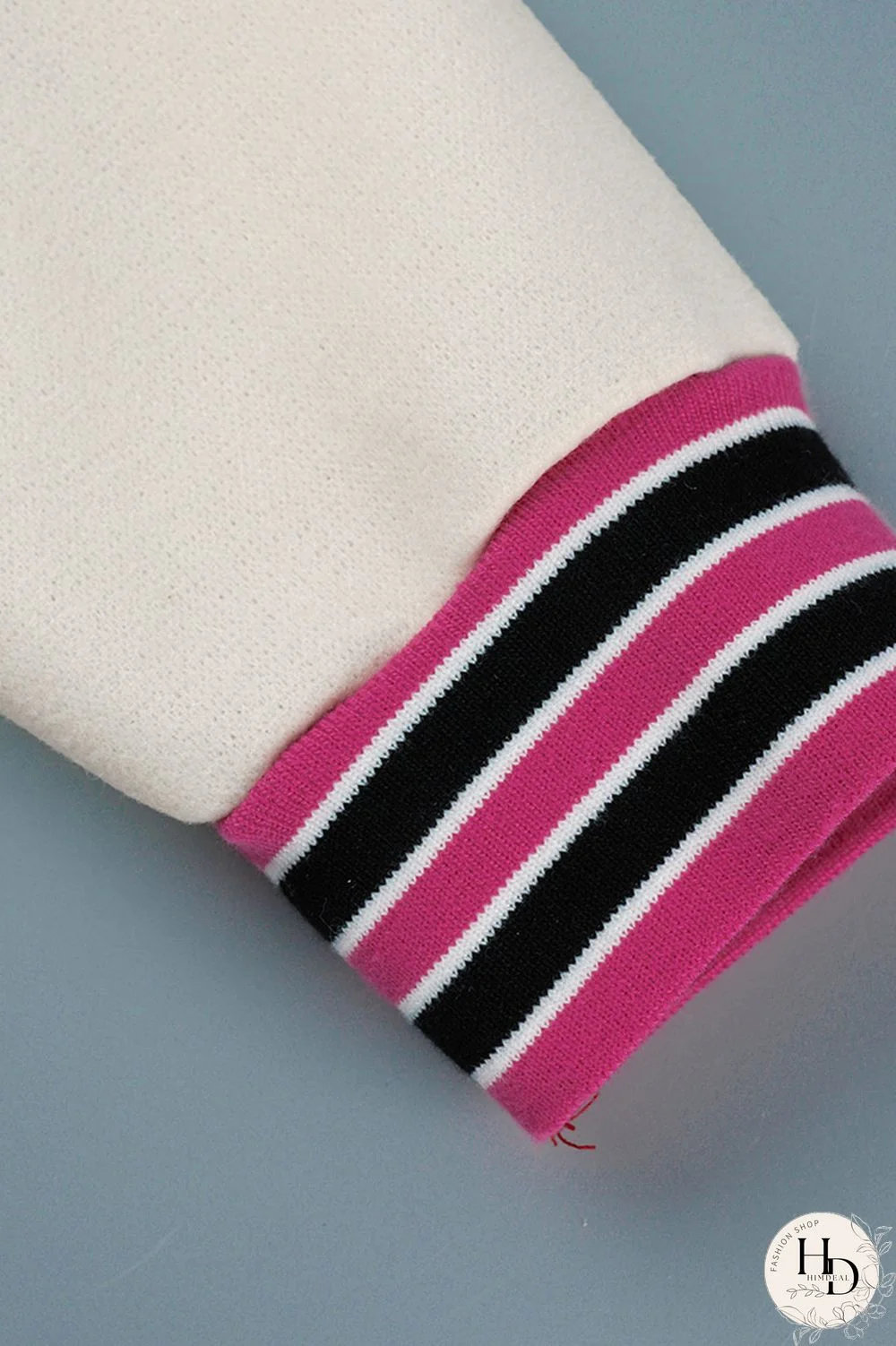 Blue Casual Print Patchwork O Neck Outerwear