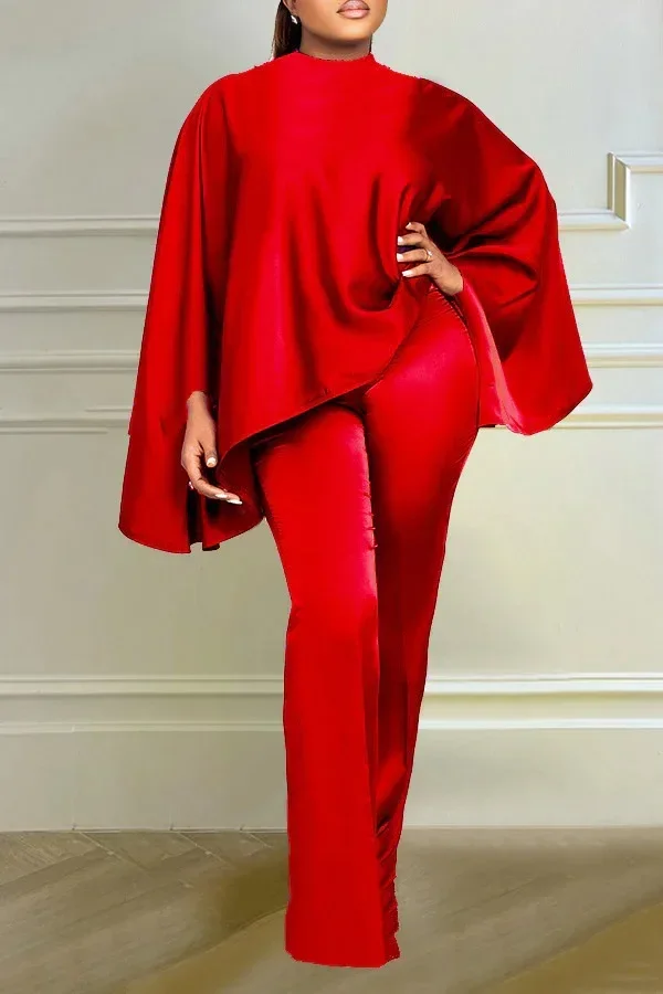 Repotas fall outfits two piece 2025 Spring Autumn Elegant Africa Long Cloak Sleeve O-neck Polyester 2 Piece Top Long Pant Matching Sets Dashiki Africa Clothing