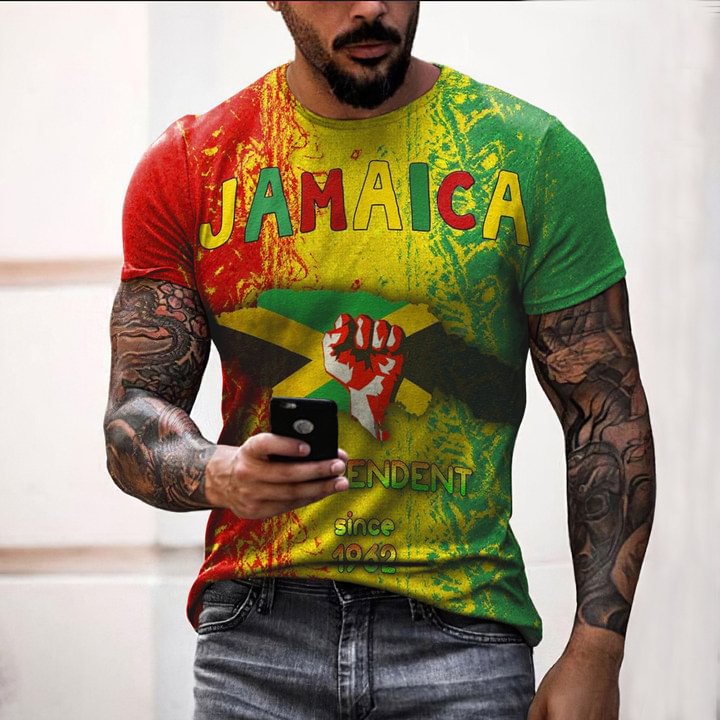 Reggae Colorblock Short Sleeve T-Shirt