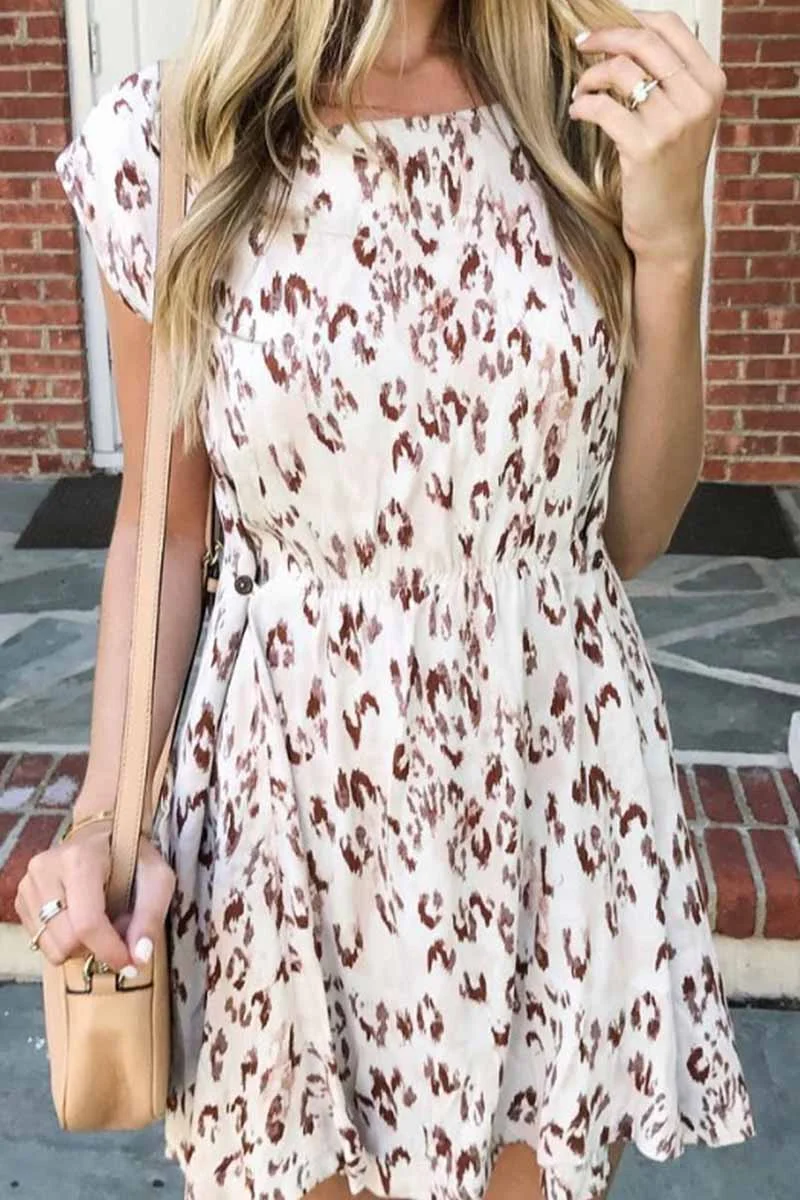 Summer O Neck Floral Mini Dress