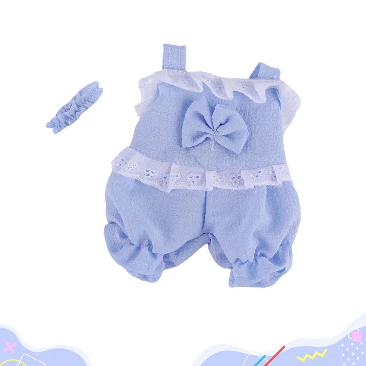 12" Blue for Reborn Girl Baby Accessories 2-Pieces Set