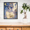 Cartoon Girl Cat-11CT Stamped Cross Stitch 40*50cm/15.75*19.69in tapestrymarket