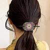 5pcs DIY Handmade Creative Mandala Pattern Wooden + PU Leather Daily Wear Hair Accessories Hair Clips Diamond Painting Artwork Kits