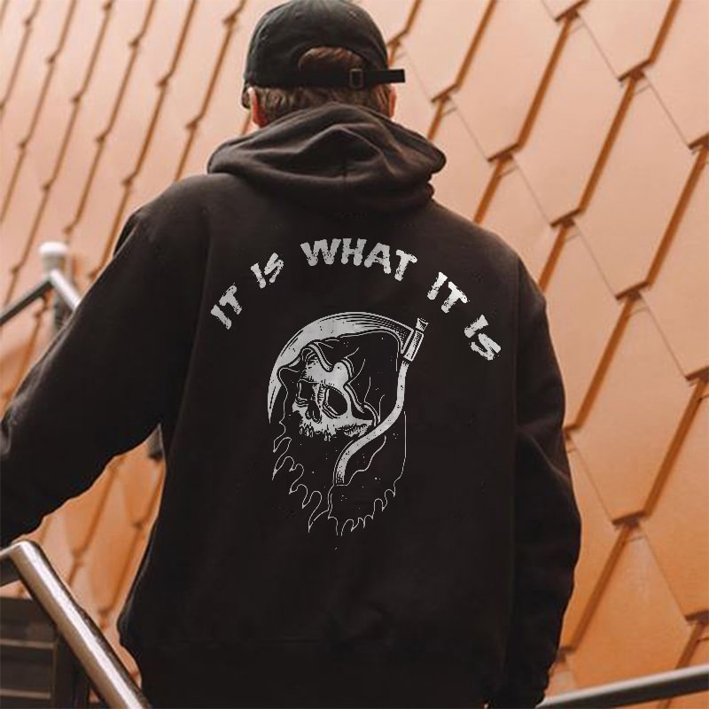 UPRANDY It Is What It Is Printed Men's Hoodie -  UPRANDY