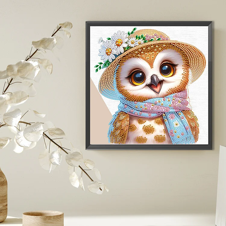 Owl With Coffee DIY Diamond Painting – GemsFlow