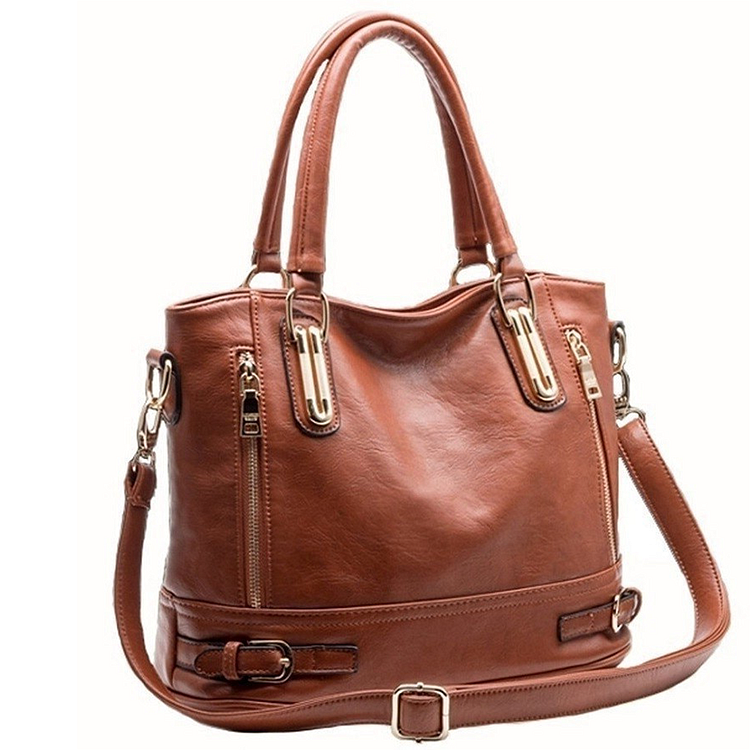 Top Quality Luxury Brand Purses and Handbags Designer Leather Shoulder Crossbody  Bags for Women Dual Straps Underarm Sac A Main Color: Style 2 Brown, Size:  26x21x6cm