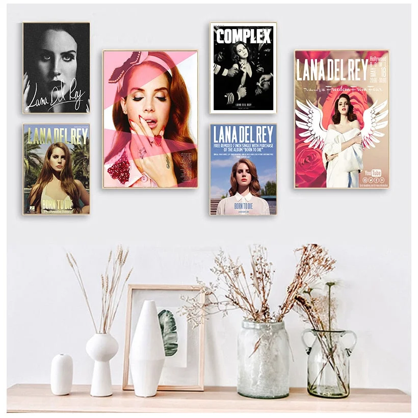 Lana Del Rey Pop Art Wall Art Canvas Painting Poster For Home Decor Posters And Prints Unframed Decorative Pictures