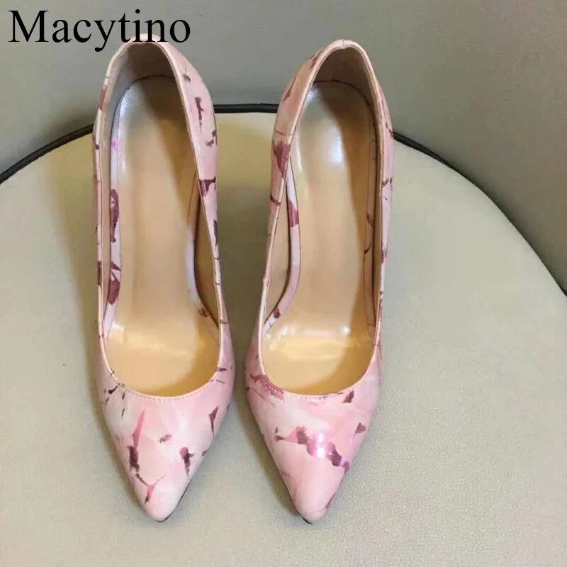 VCSHOES White Pointed Toe Shallow High Heels Glass Rhinestone Thick Heel Single Shoes Simple All-match Women's Shoes