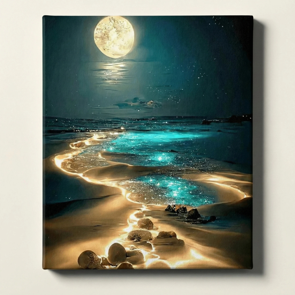 Moonlight Beach- Paint by Numbers -30*40cm/40*50cm