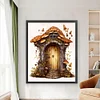 >SALE<Full Embroidery Cotton Thread 11CT Print Floral Mushroom Hut Cross Stitch50x60cm
