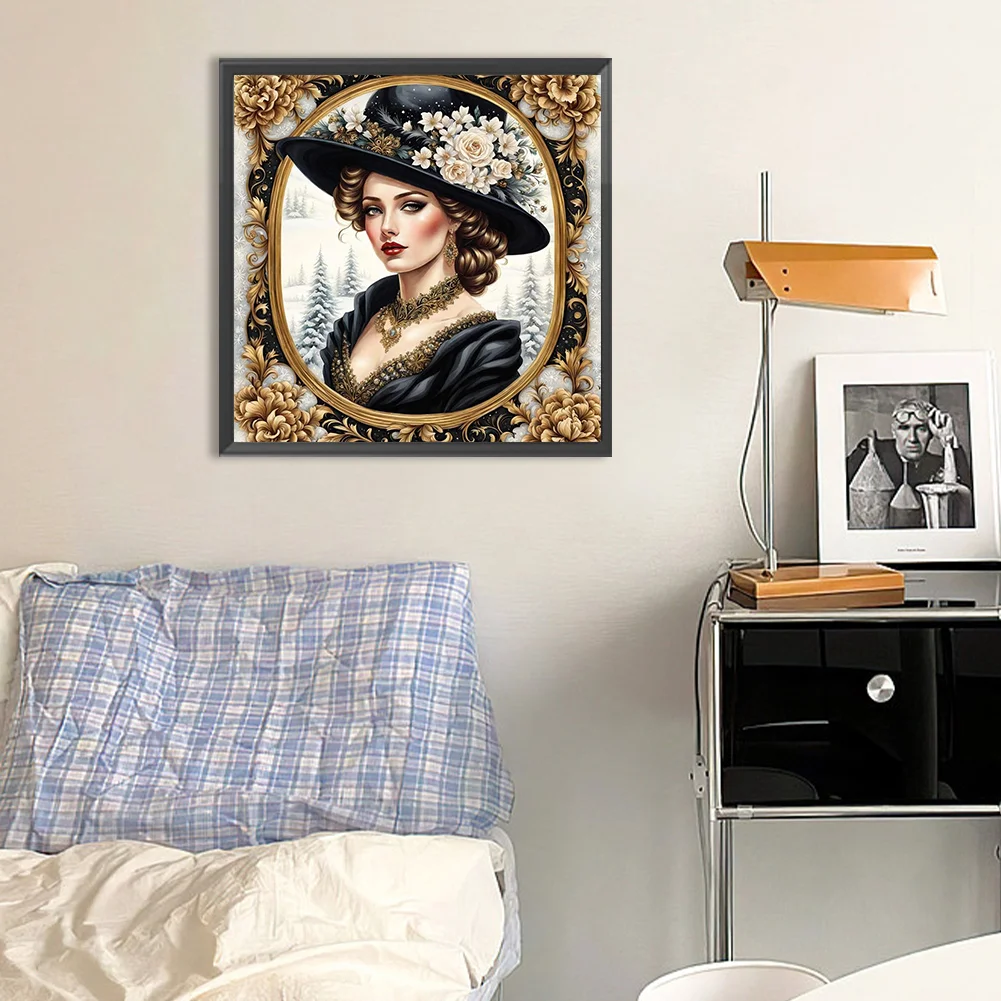 Diamond Painting - Full Round Drill - Noble Woman(Canvas|30*30cm)