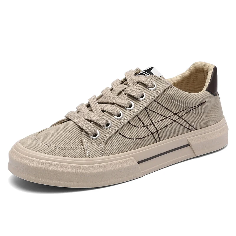 Qengg Qengg The Autumn Of 2025, The New Men's Shoes Fashion Niche Casual Men's Canvas Shoes With Low-Bottoms On The Flat Bottoms Of Men's Shoes